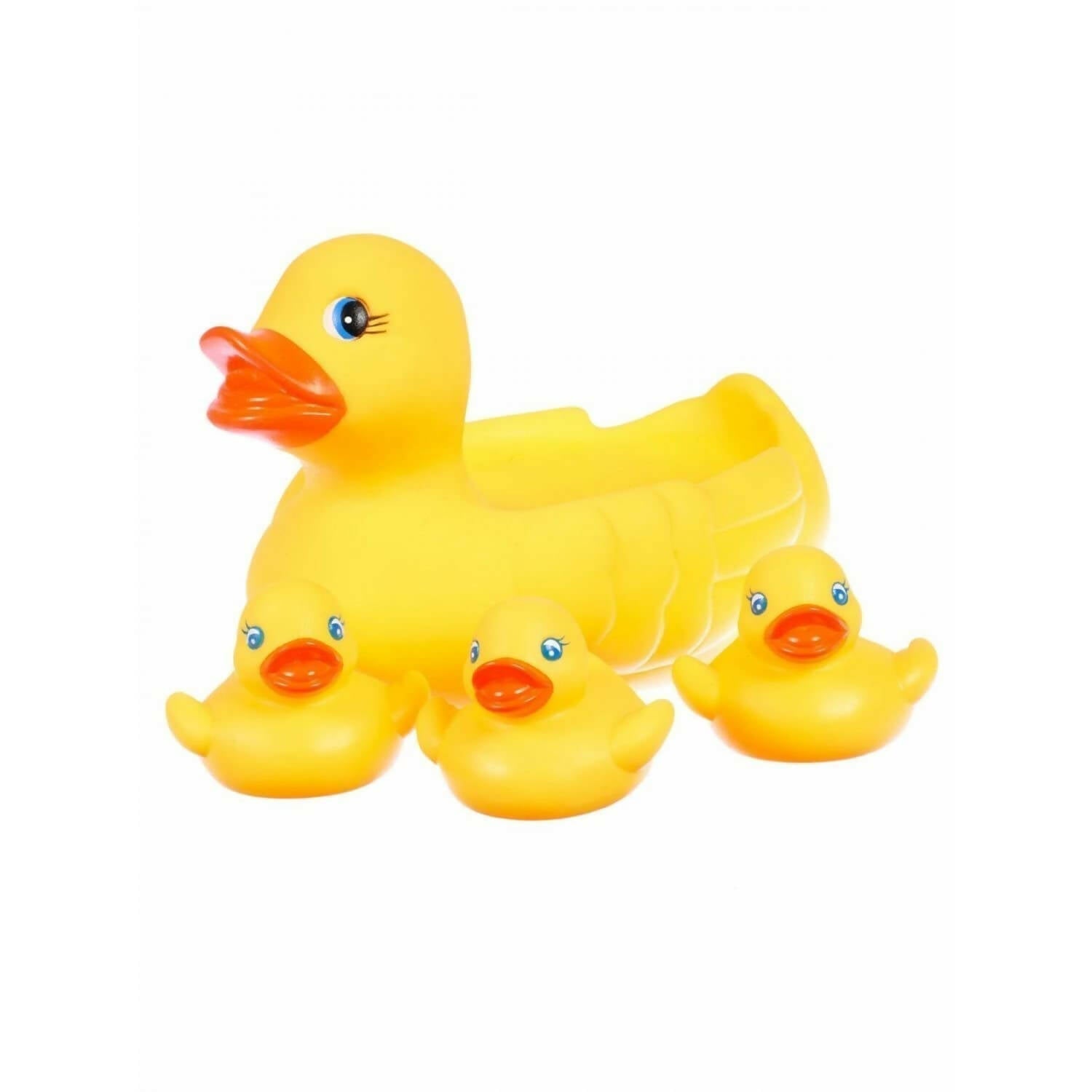 ToysBuddy Baby Bathing Rubber Squeaky Ducks Floating Play Water Pool Tub Toys (Yellow) | Grocsy