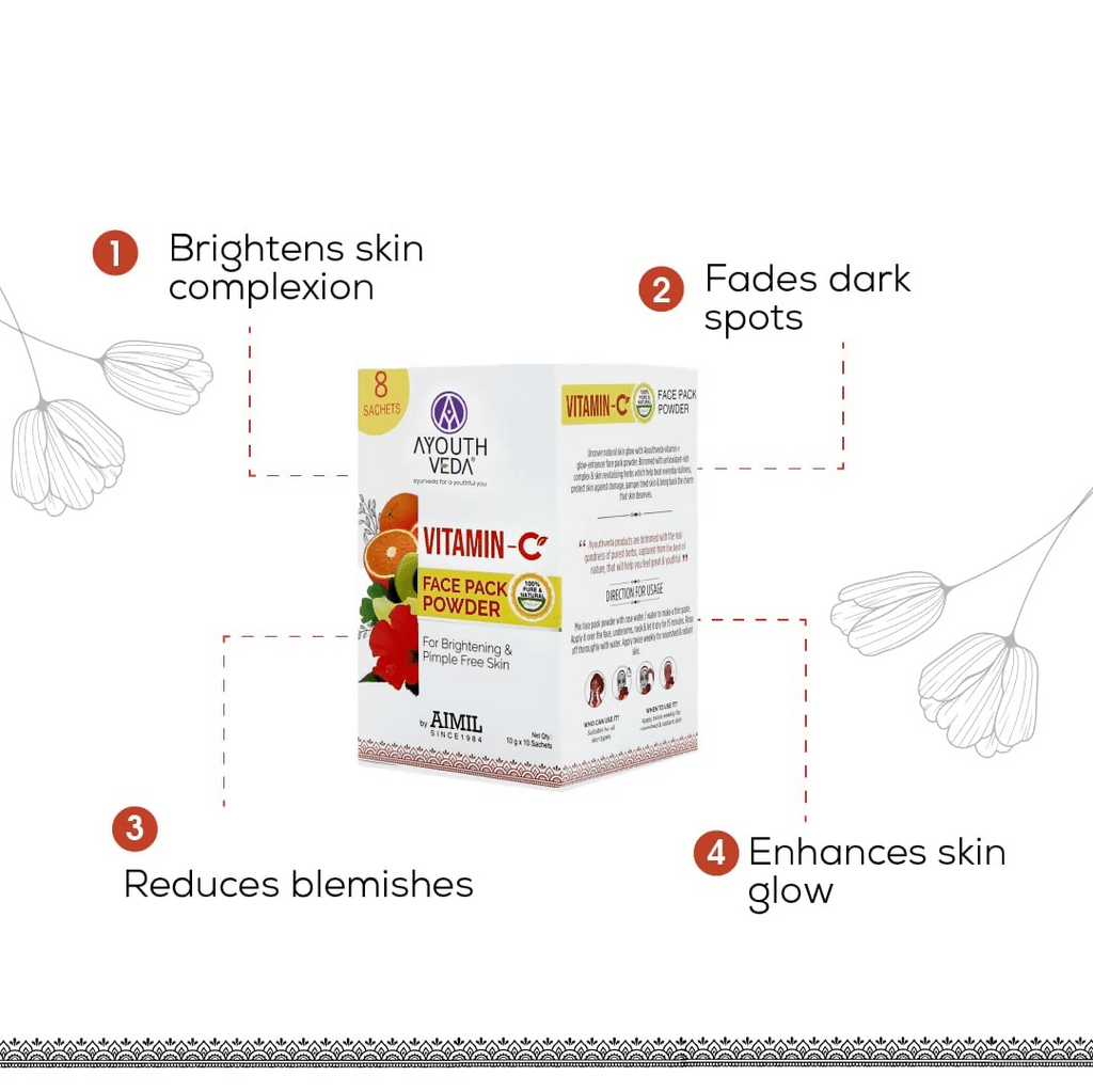 Ayouthveda Vitamin C Face Pack Powder | Grocsy