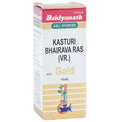 Baidyanath Jhansi Kasturi Bhairava Ras (Vr) With Gold Pearl Tablets | Grocsy