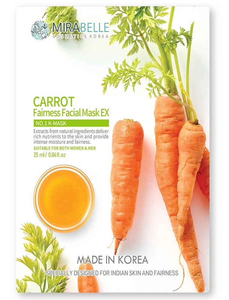 Mirabelle Korea Carrot Fairness Facial Sheet Mask EX | Grocsy