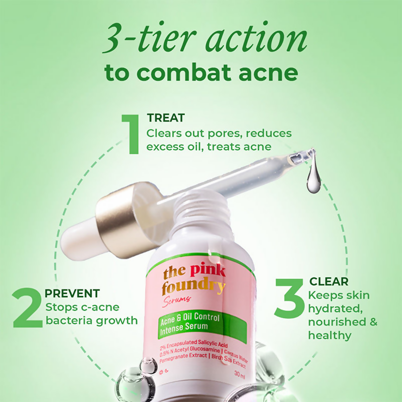 The Pink Foundry Acne & Oil Control Intense Face Serum with 2% Salicylic Acid | Grocsy