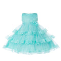 Asmaani Baby Girl's Blue Colour Satin A-Line Maxi Full Length Dress (AS-DRESS-22114) | Grocsy