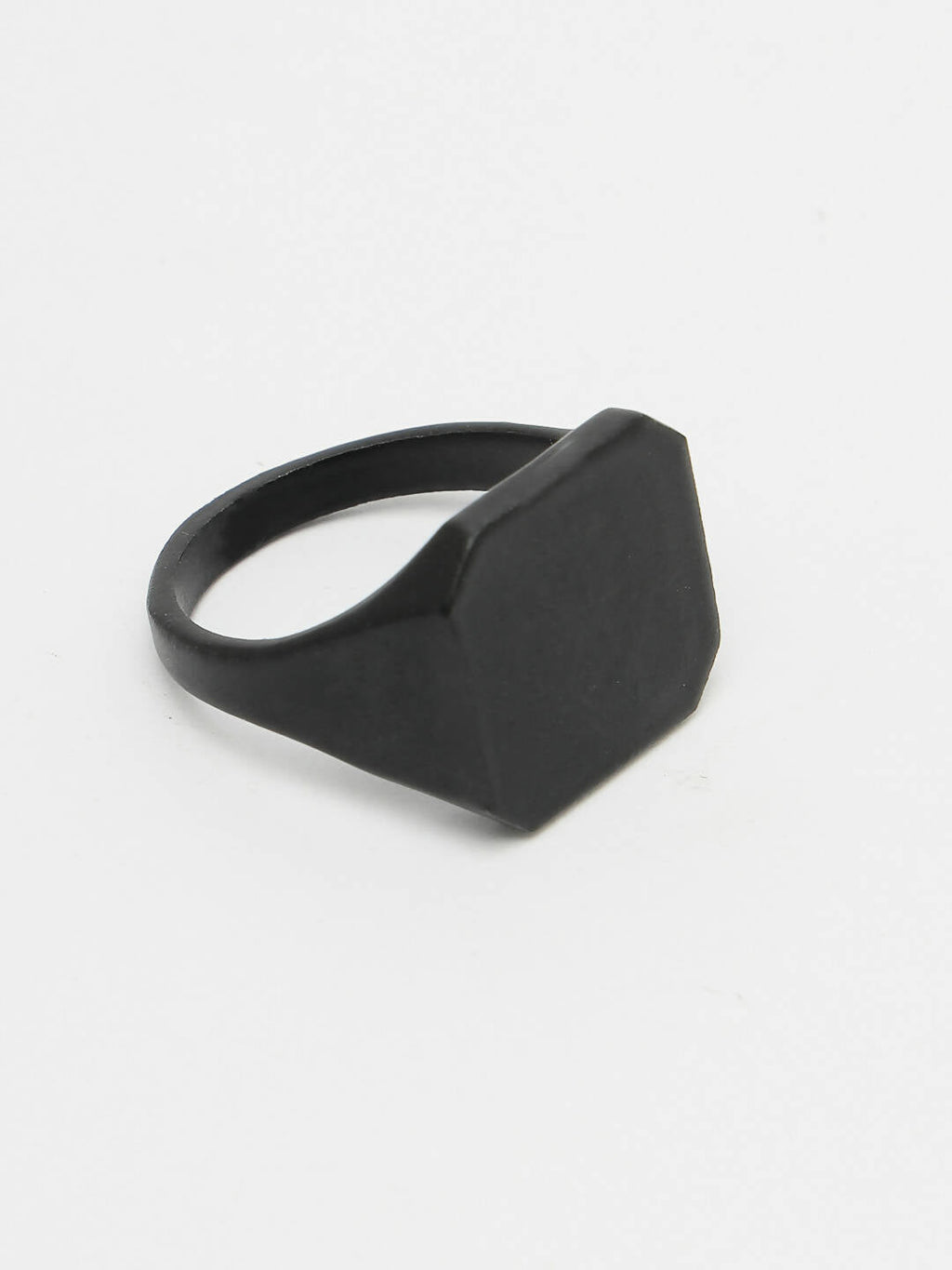 NVR Men's Black Metal Ring | Grocsy