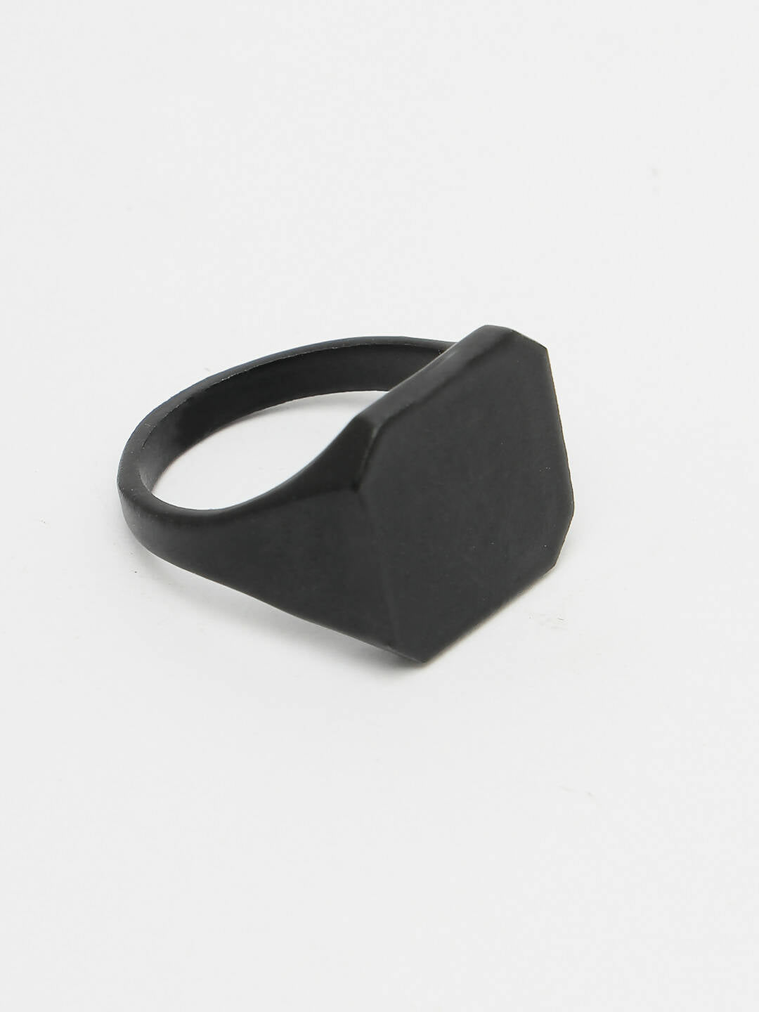 NVR Men's Black Metal Ring | Grocsy