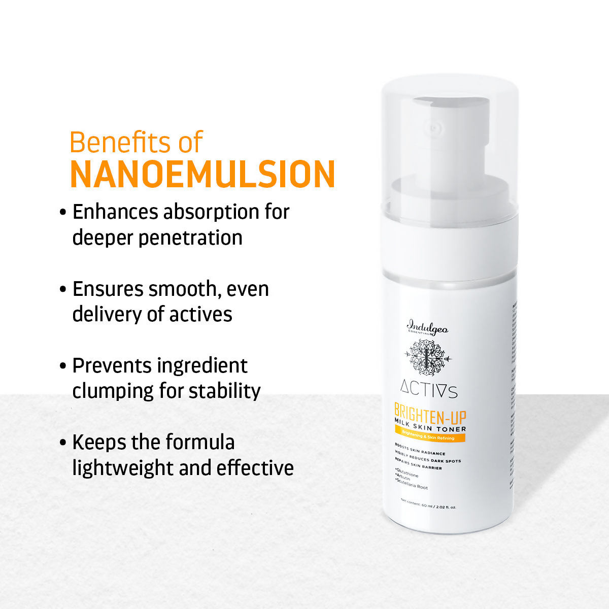 Indulgeo Essentials Brighten-Up Milk Skin Toner | Grocsy