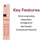 Jaquline USA Kisses & Pouts Transfer Proof Matte Lipstick - Butterfly Kiss 02 | Grocsy