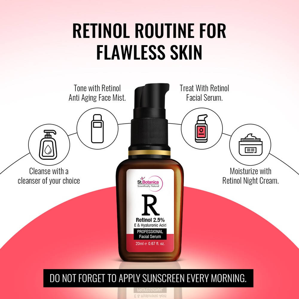 St.Botanica Retinol 2.5% E & Hyaluronic Acid Professional Facial Serum | Grocsy