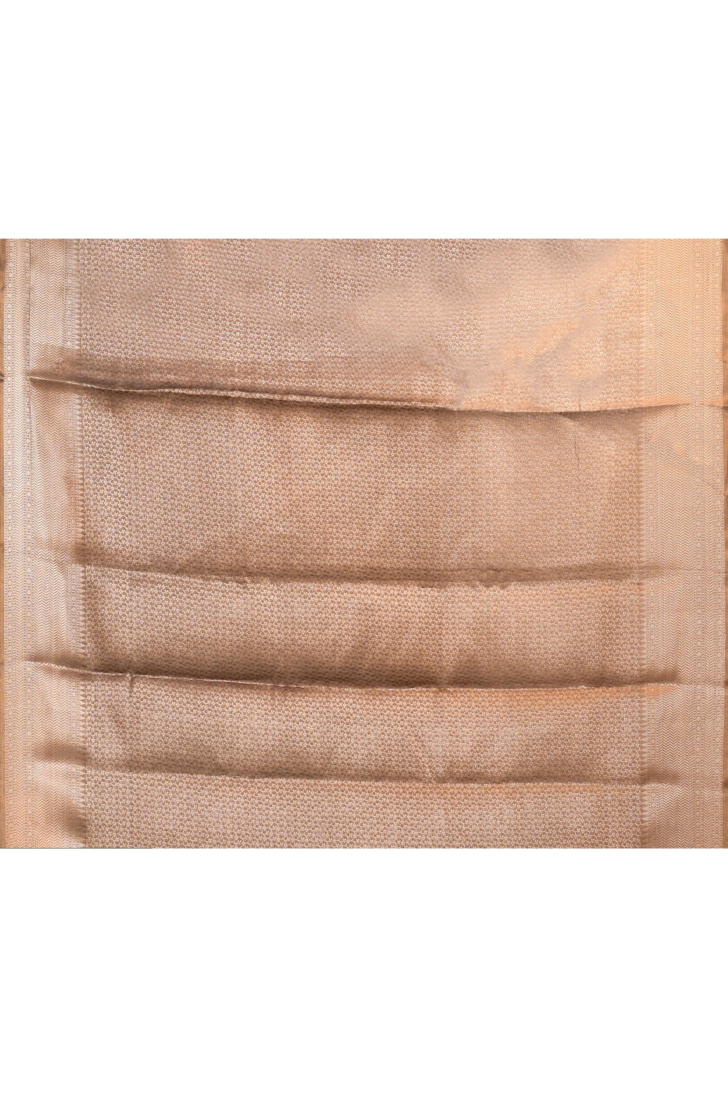 Joban Fashion Cofee Brown Saree Tissue Digital With Embroidery | Grocsy