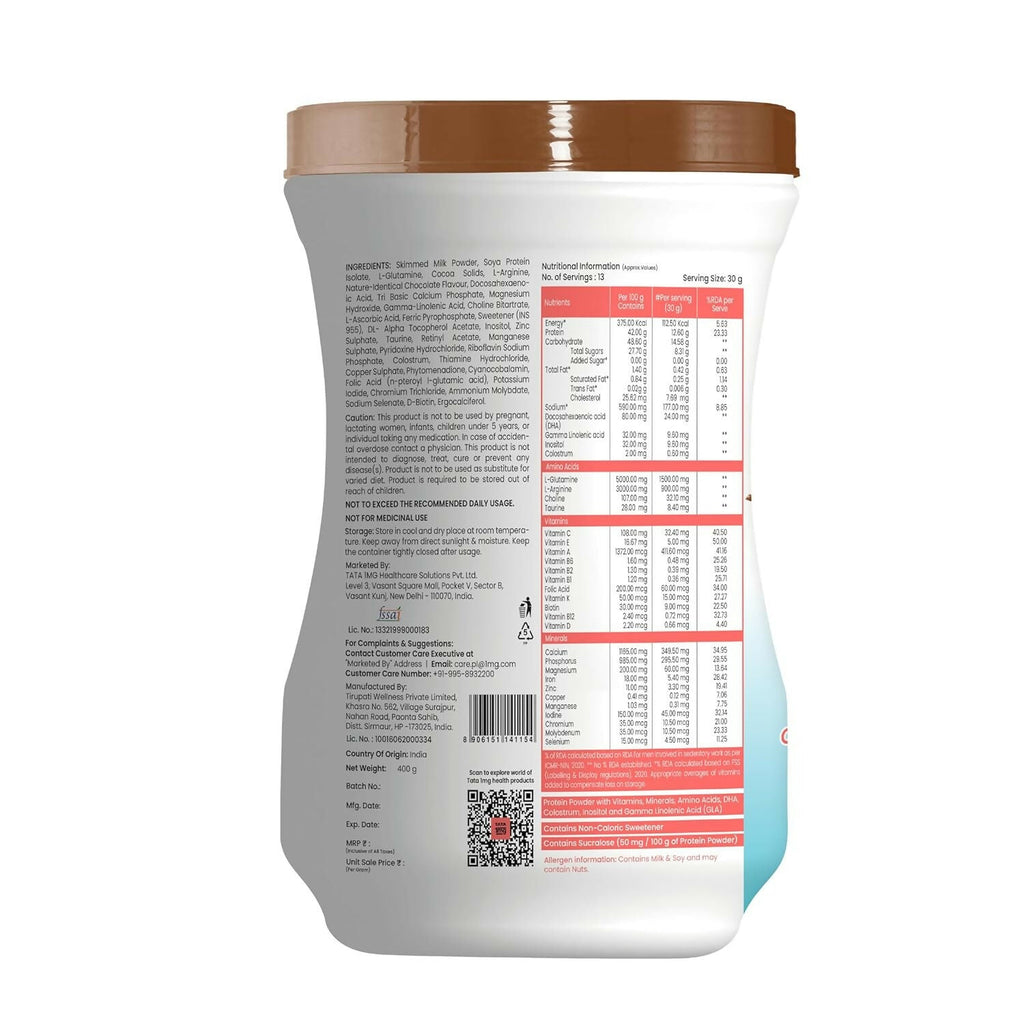 Tata 1mg Pro+ Soy Protein Supplement Powder(Chocolate Flavour) | Grocsy