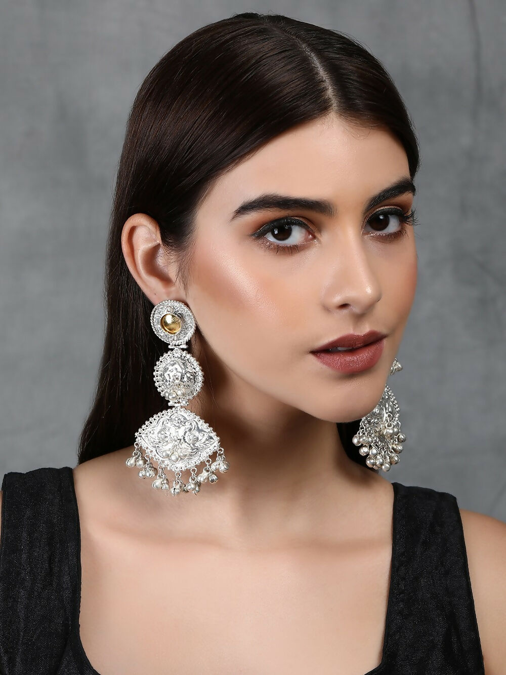 Joban Fashion Women Handcrafted Silver Tone Earrings | Grocsy
