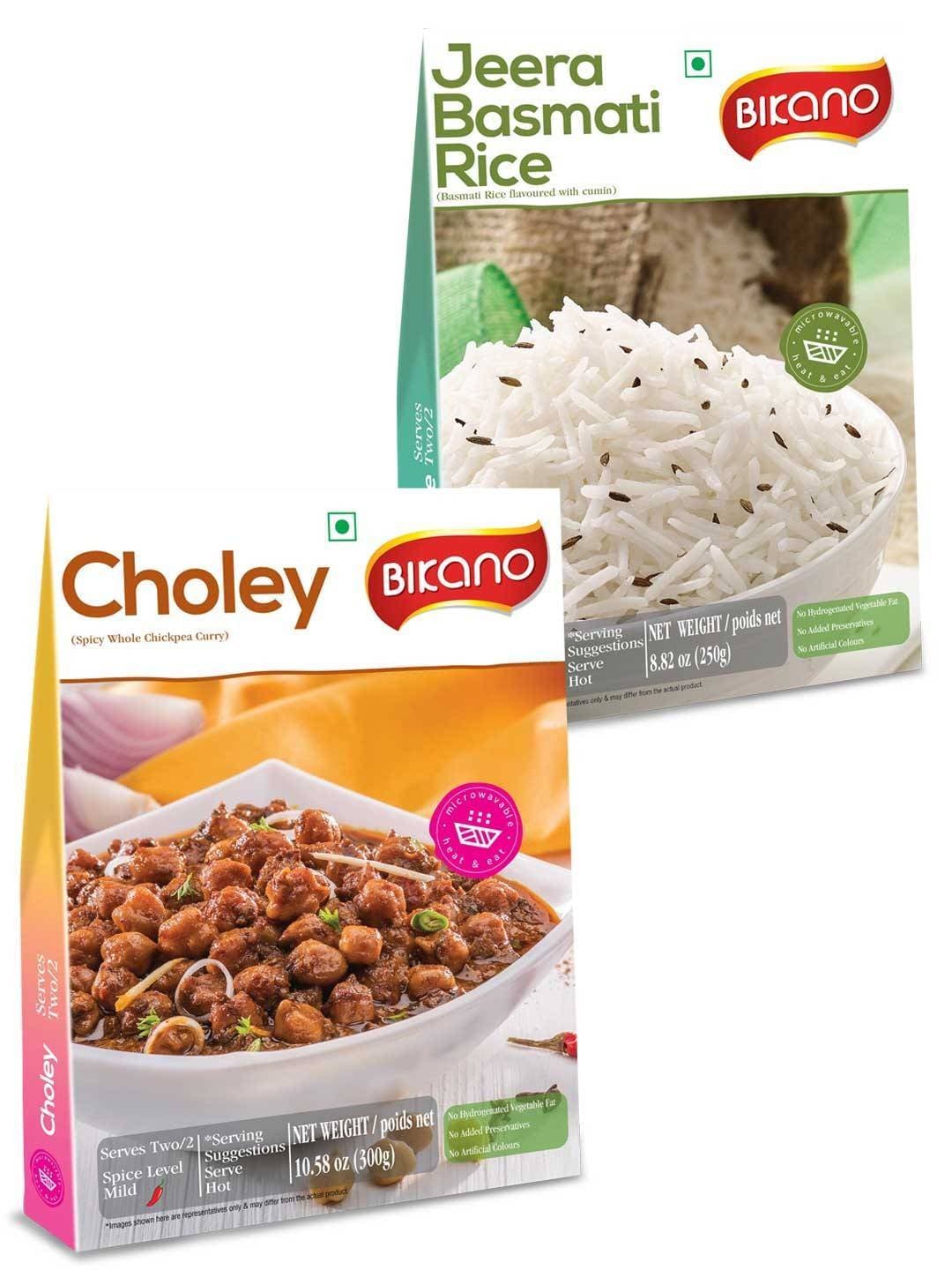 Bikano Punjabi Choley And Jeera Rice | Grocsy