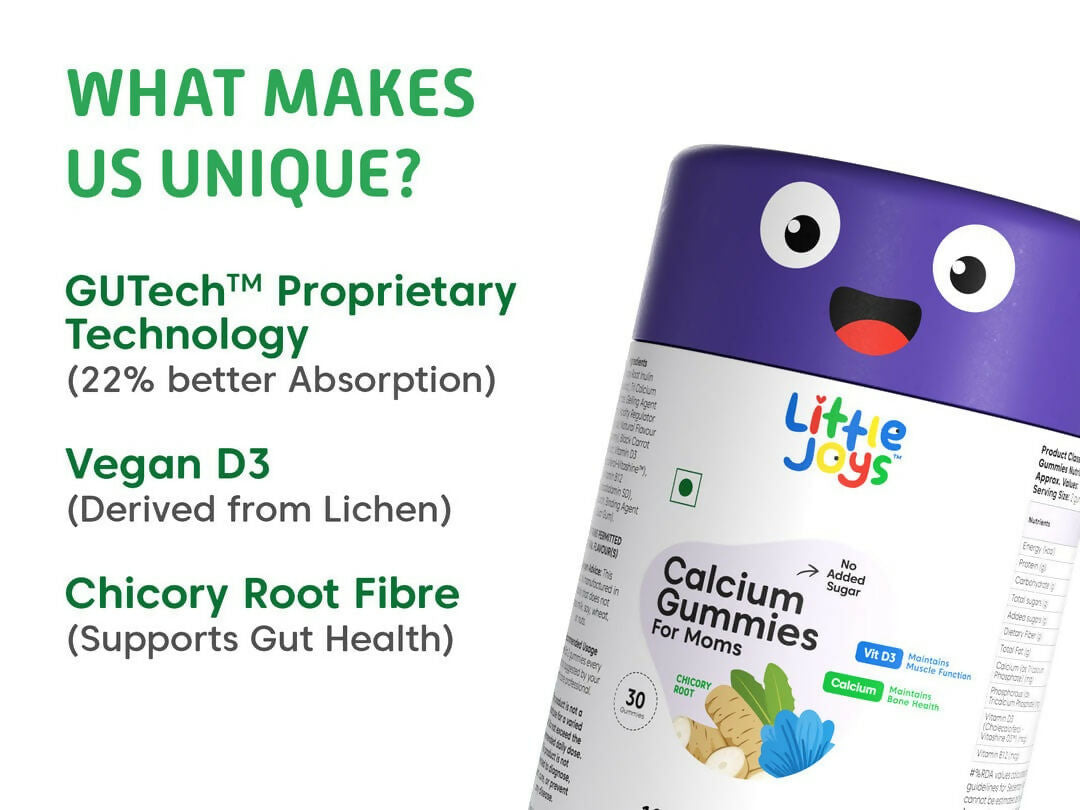 Little Joys Calcium Gummies for Moms & Kids 2+ Years Combo | Grocsy