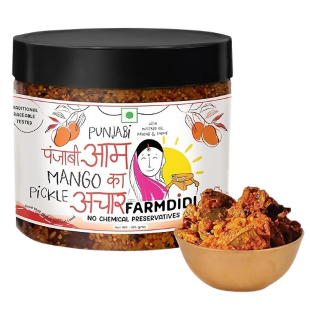 FarmDidi Punjabi Mango Pickle - Tangy & Salty | Grocsy