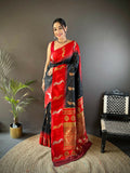 Joban Fashion Green Peacock,Butti Banarasi Silk Sarees | Grocsy