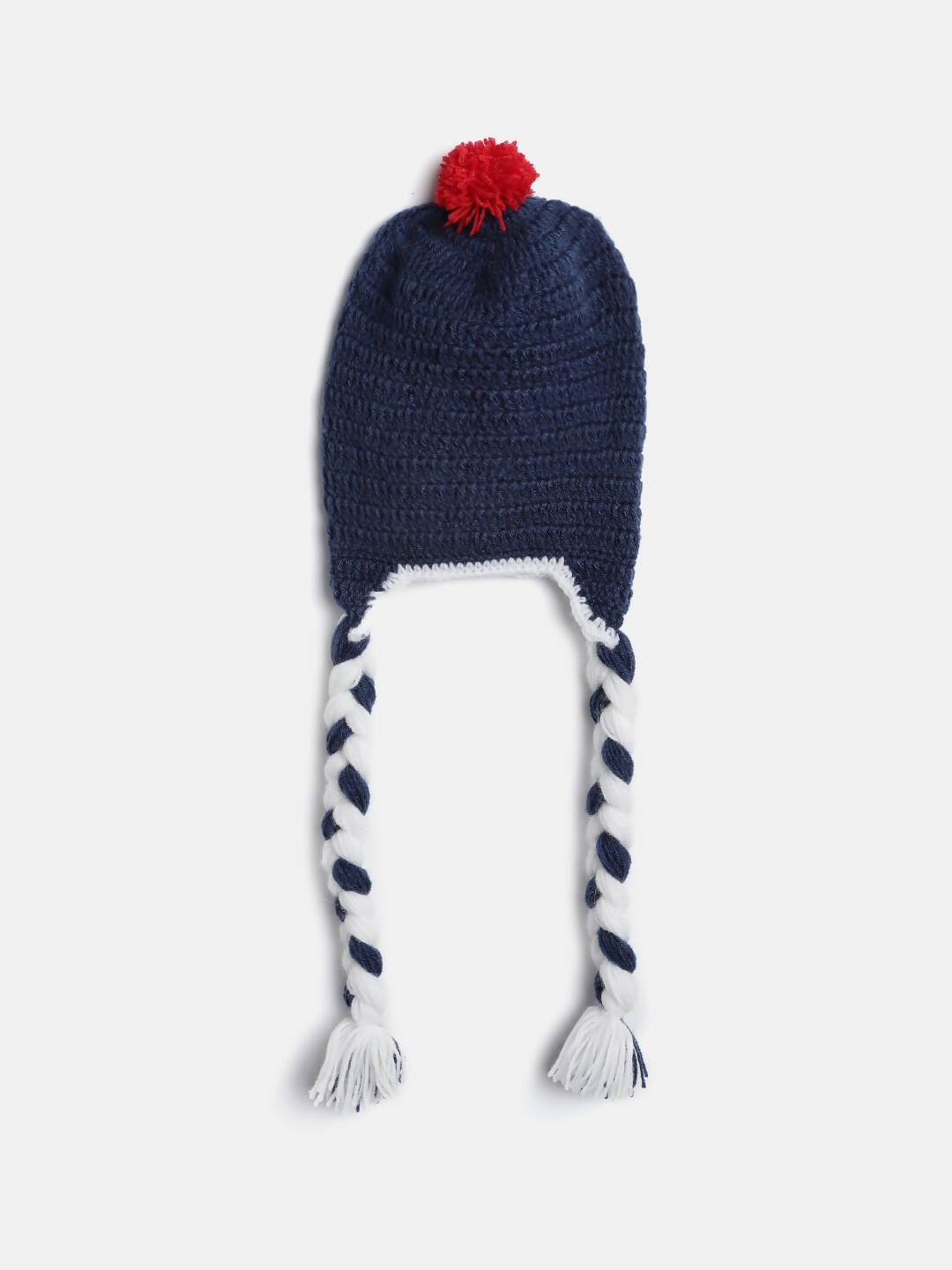 Chutput Kids Woollen Hand Knitted Owl Detailed Cap - Blue | Grocsy