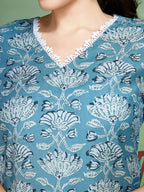 Sangria Printed Straight Kurta | Grocsy