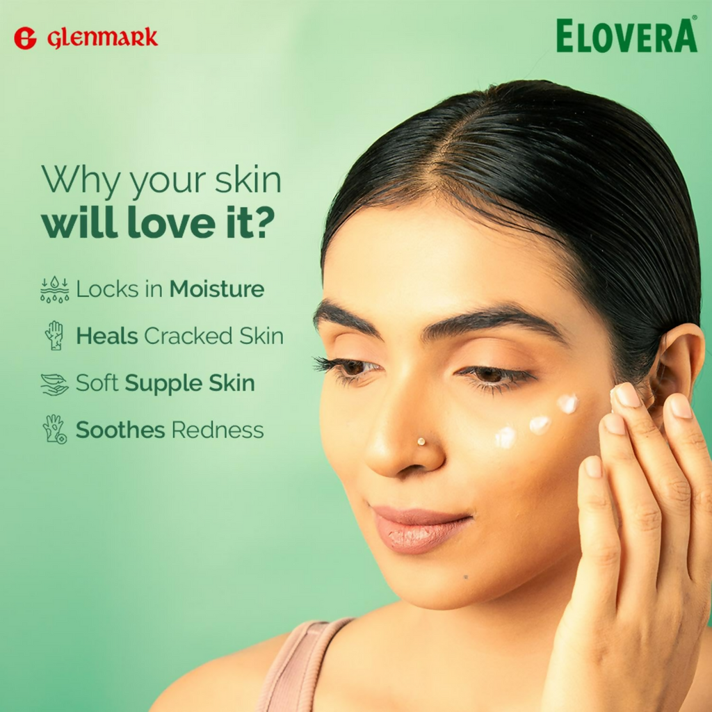 Glenmark Elovera Moisturising Cream For Dry Skin | Grocsy
