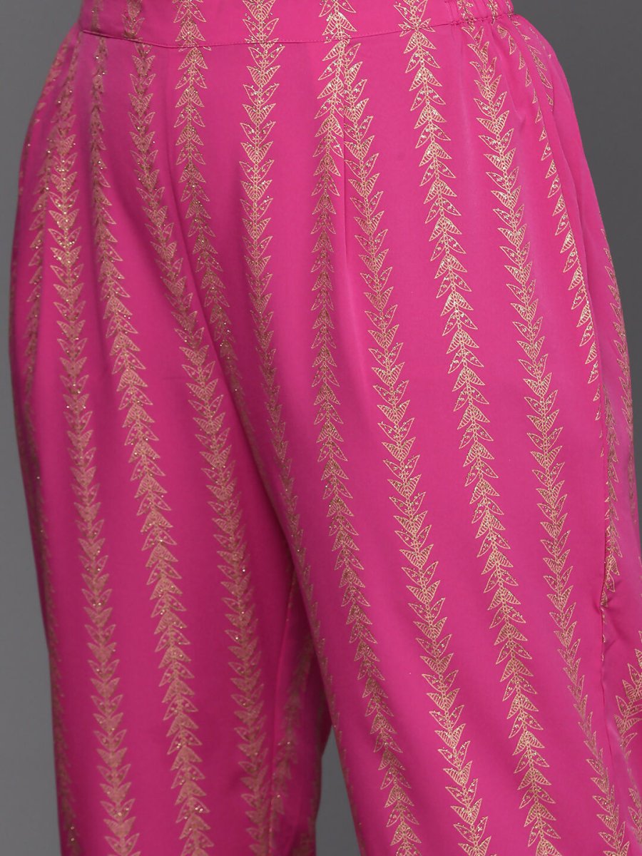 Ahalyaa Women's Traditional wear Kurta Set - Pink | Grocsy