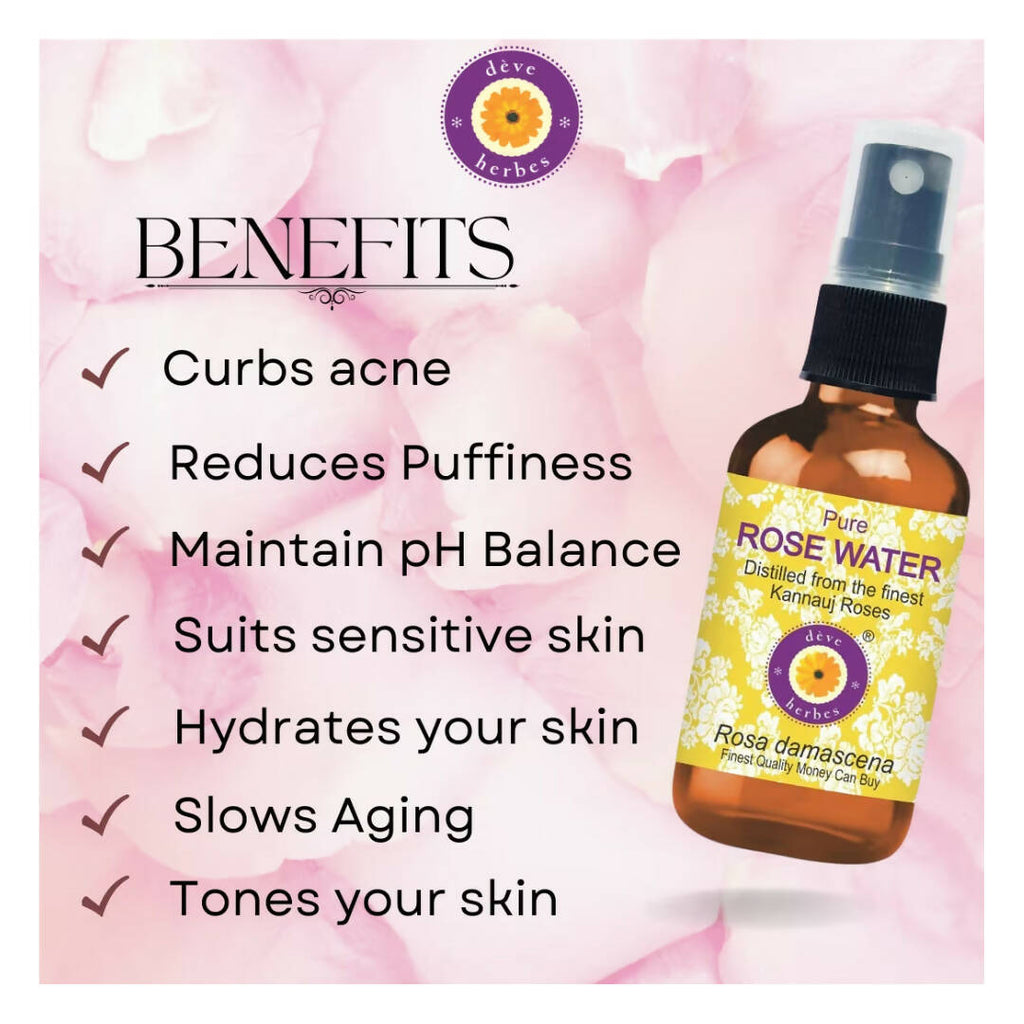 Deve Herbes Pure Rose Water | Grocsy