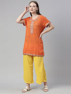 Souchii Women Yellow Knitted Palazzos | Grocsy