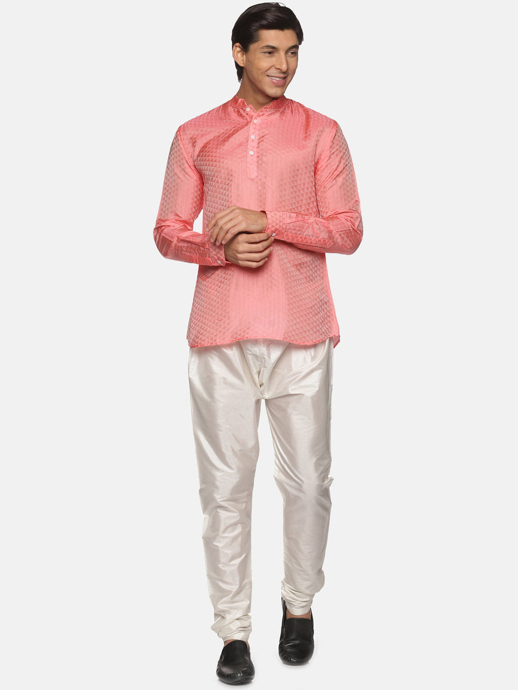 Sethukrishna Men Red Kurta with Pyjamas | Grocsy