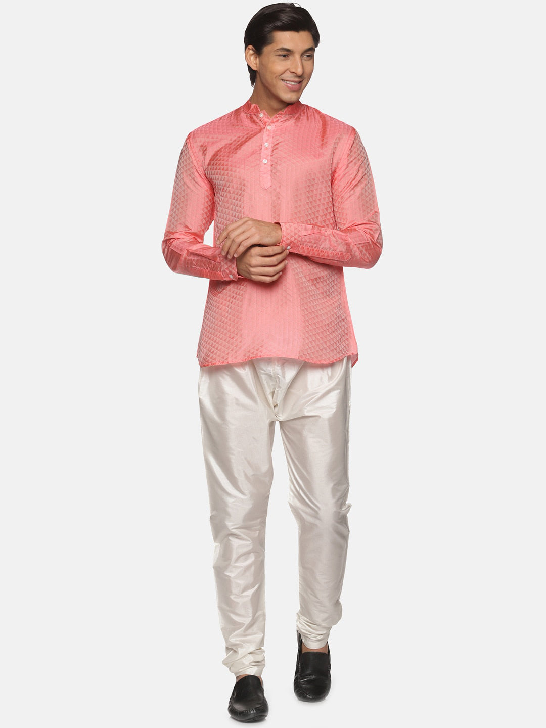 Sethukrishna Men Red Kurta with Pyjamas | Grocsy