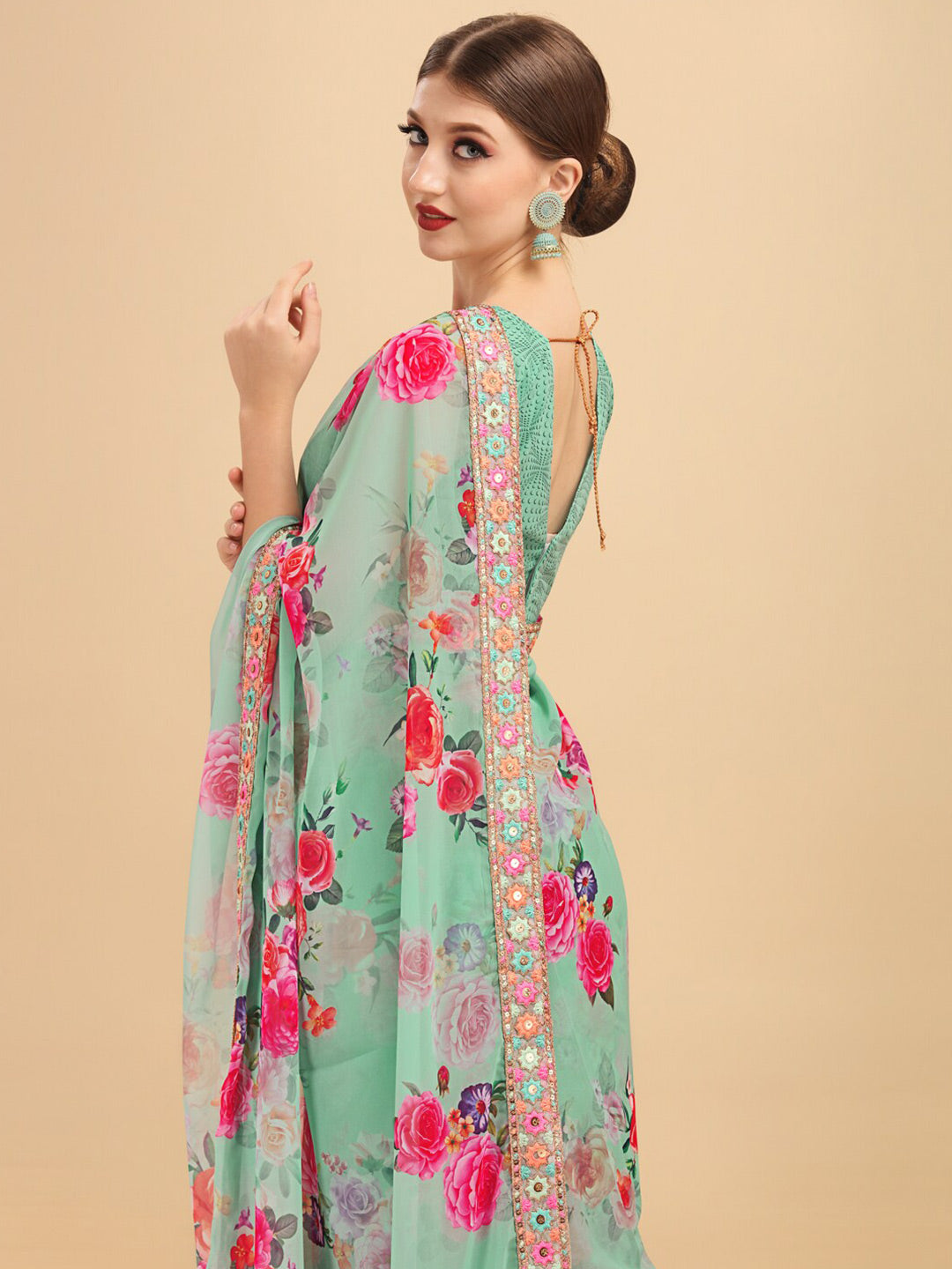 Sangria Women Sea Green Sarees | Grocsy