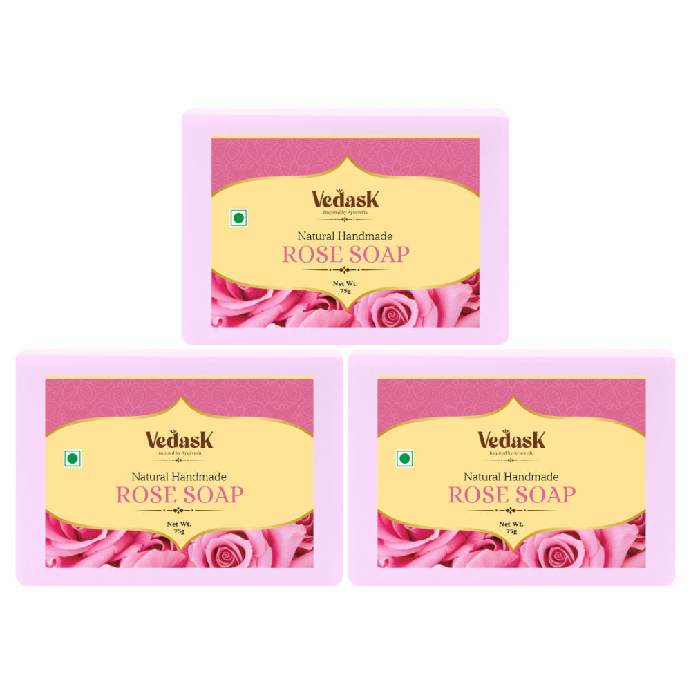 Vedask Organic Handmade Rose Bath Soap | Grocsy
