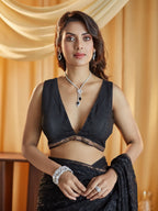 kasee Embellished Chikankari Pure Chiffon Saree | Grocsy