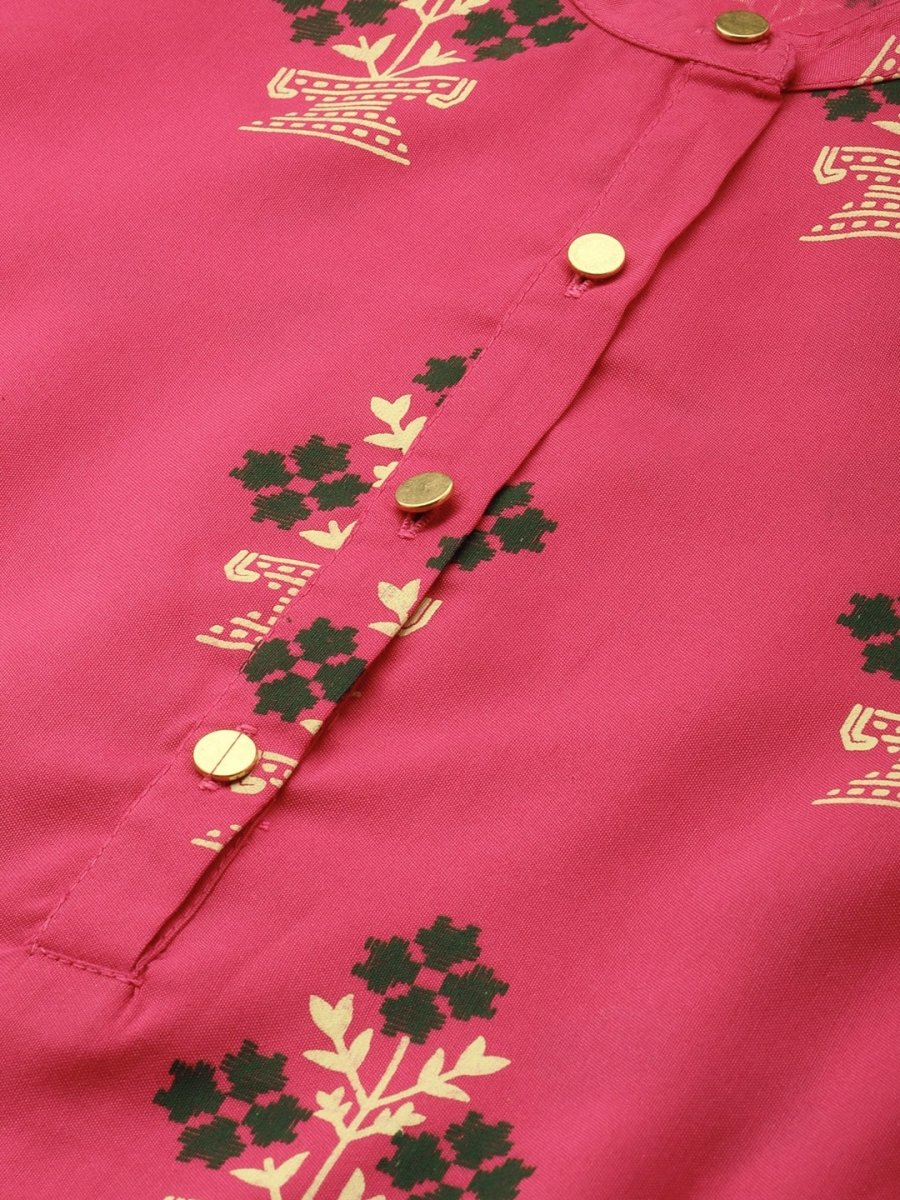 All About You Women Pink Ethnic Motifs Printed Kurta with Trousers & With Dupatta | Grocsy