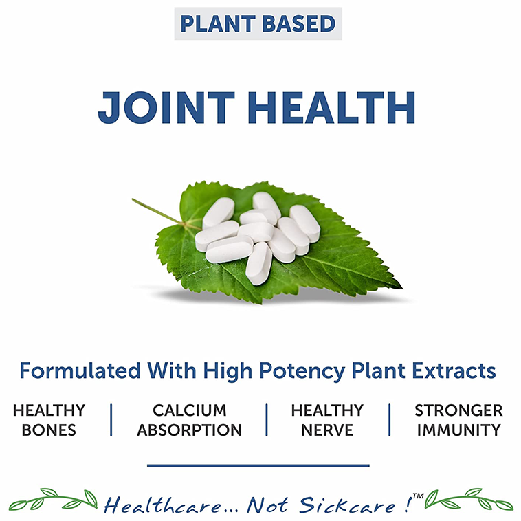 Bliss Welness Joint Health Calcium + Zinc Megnesium + D3 + K2 Veg Tablet | Grocsy