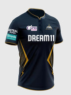 Gujarat Titans Men's Navy Blue And Gold Half Sleeves Jersey IPL, T20 | Grocsy
