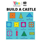 Kipa MagPlay Build A Castle 60 Pcs Magnetic Tiles Set with Storage Container, Constructing and Creative Learning Educational Toy with BagPack for Kids | Grocsy
