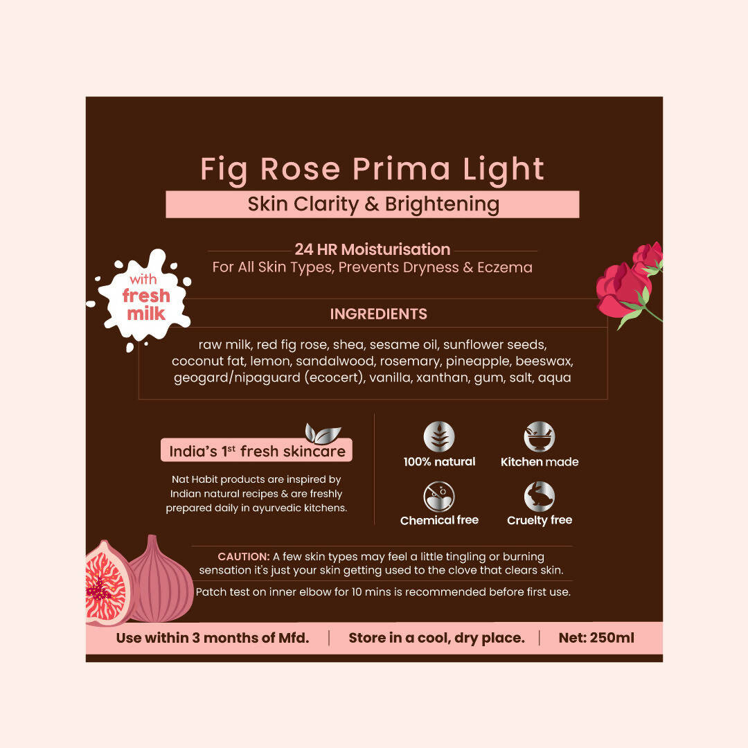 Nat Habit Fresh Fig Rose PrimaLight Malai Lotion | Grocsy