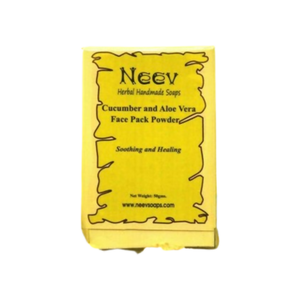 Neev Herbal Handmade Soaps Cucumber and Aloe Vera Face Pack Powder | Grocsy