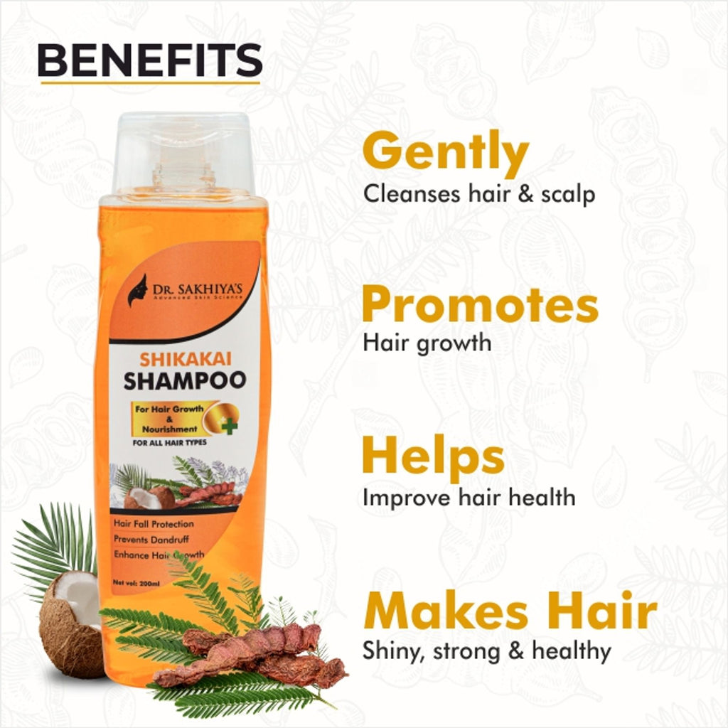 Dr.Sakhiya Shikakai Hair Growth Shampoo Ayurvedic for Strong, Healthy Hair | Grocsy