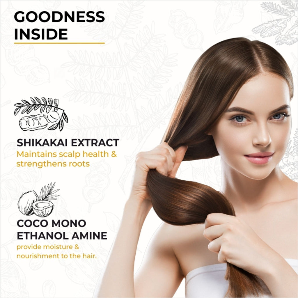 Dr.Sakhiya Shikakai Hair Growth Shampoo Ayurvedic for Strong, Healthy Hair | Grocsy