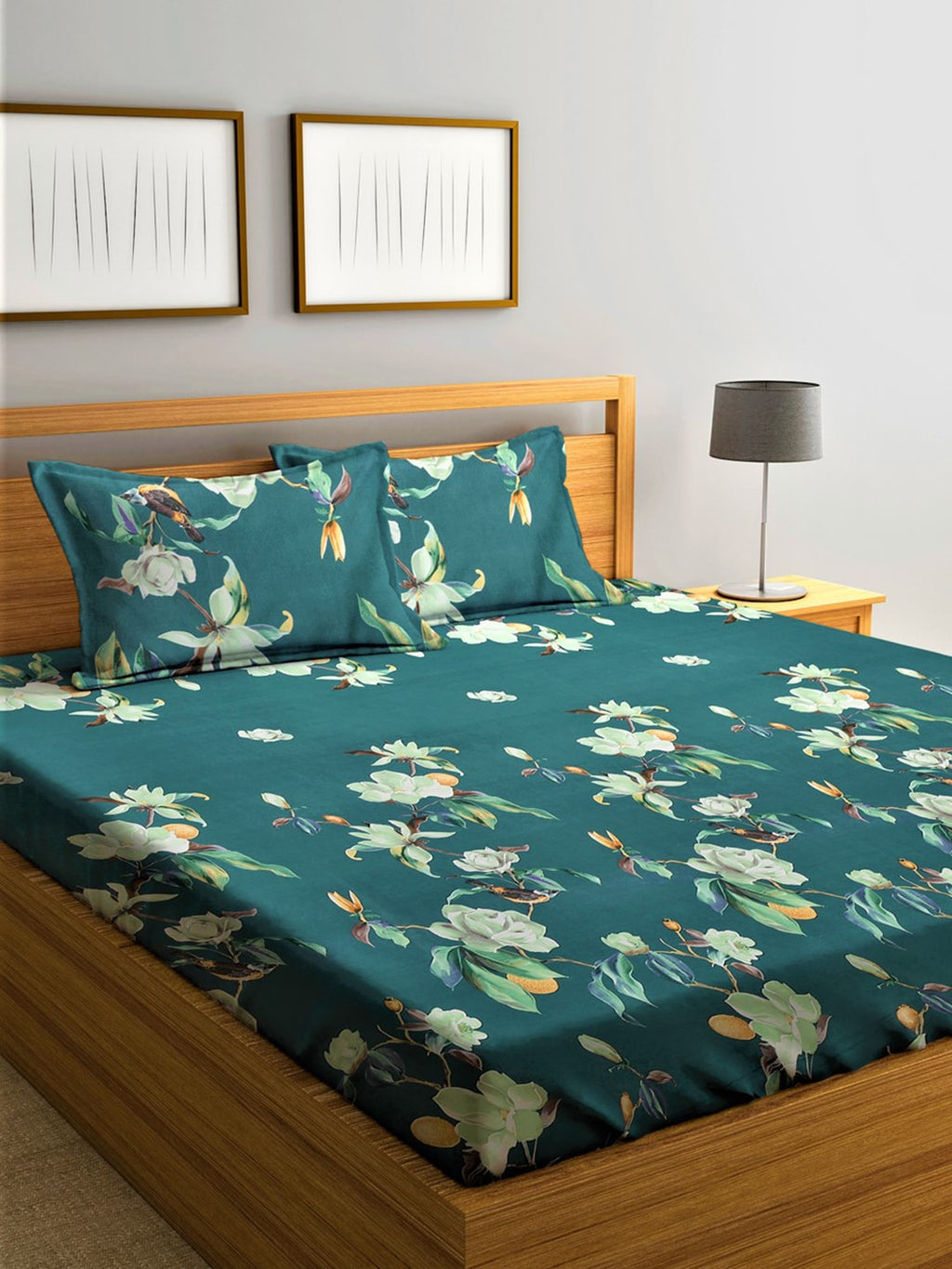 Home Sizzler Unisex Green Bedsheets | Grocsy