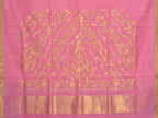 Baby Pink Khadi Cotton Handloom Saree with Pallu Design - Global Threads | Grocsy