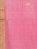 Baby Pink Khadi Cotton Handloom Saree with Pallu Design - Global Threads | Grocsy