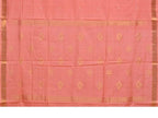 Baby Pink Uppada Cotton Handloom Saree with Assorted Buta Pallu Design - Global Threads | Grocsy