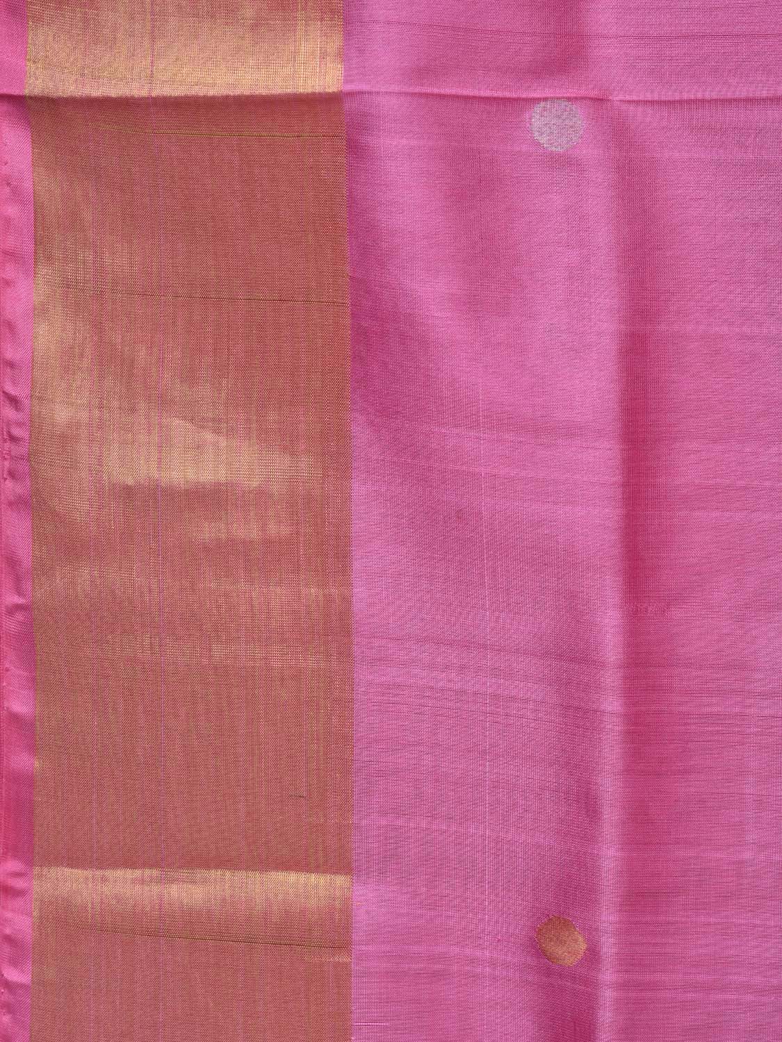 Baby Pink Uppada Silk Handloom Saree with Corner Mango Pallu Design - Global Threads | Grocsy