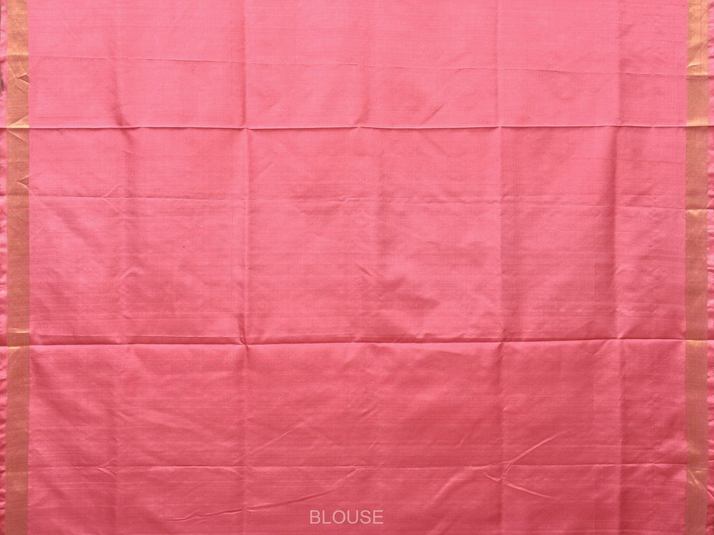 Baby Pink Uppada Silk Handloom Saree with Mango Pallu Design - Global Threads | Grocsy