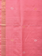 Baby Pink Uppada Silk Handloom Saree with Mango Pallu Design - Global Threads | Grocsy
