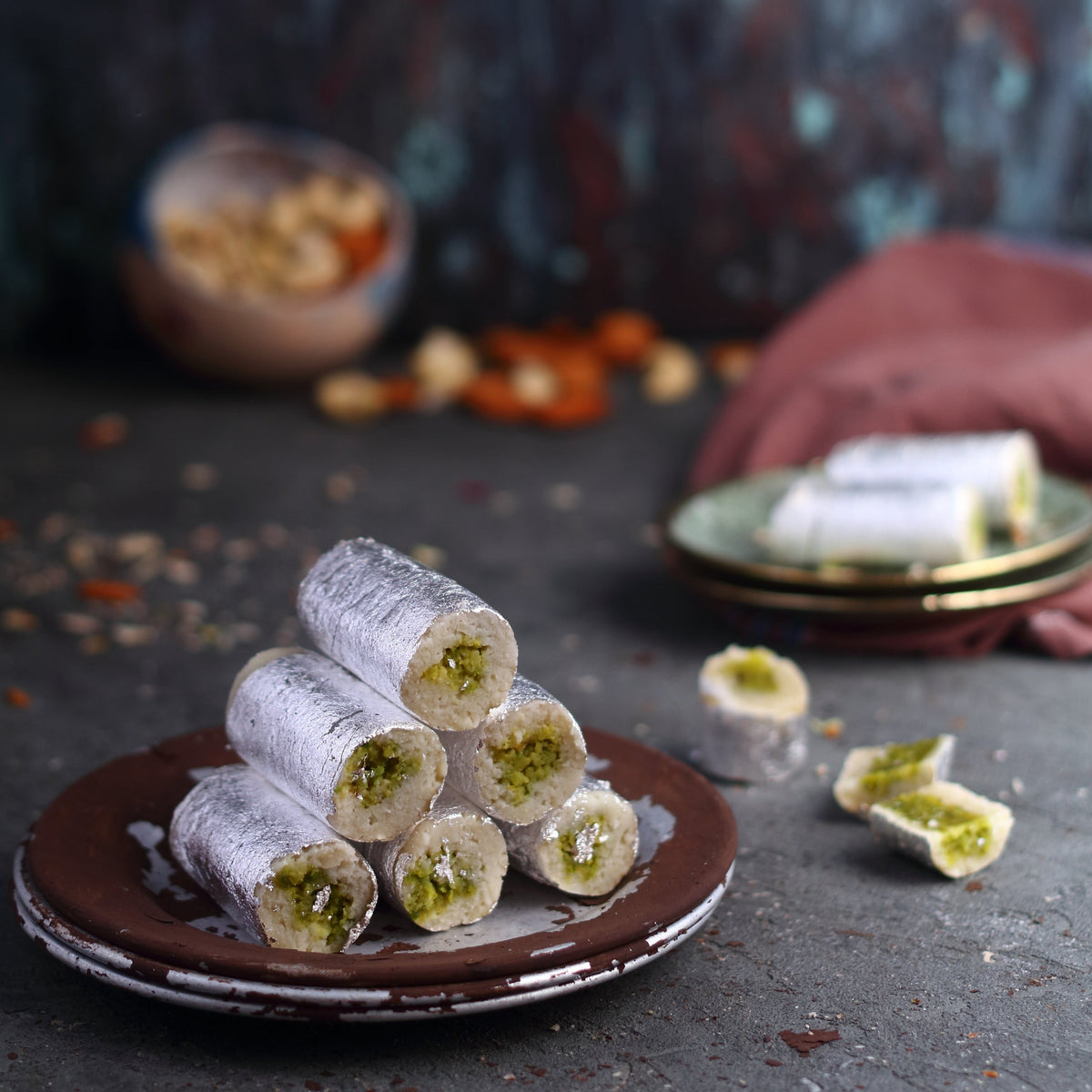 Almond House Badam Pista Roll | Grocsy