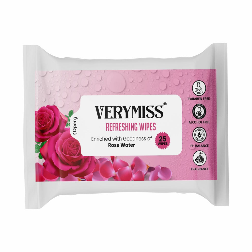 VERYMISS Rose Refreshing Face Wipes | Grocsy