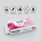 VERYMISS Rose Refreshing Face Wipes | Grocsy