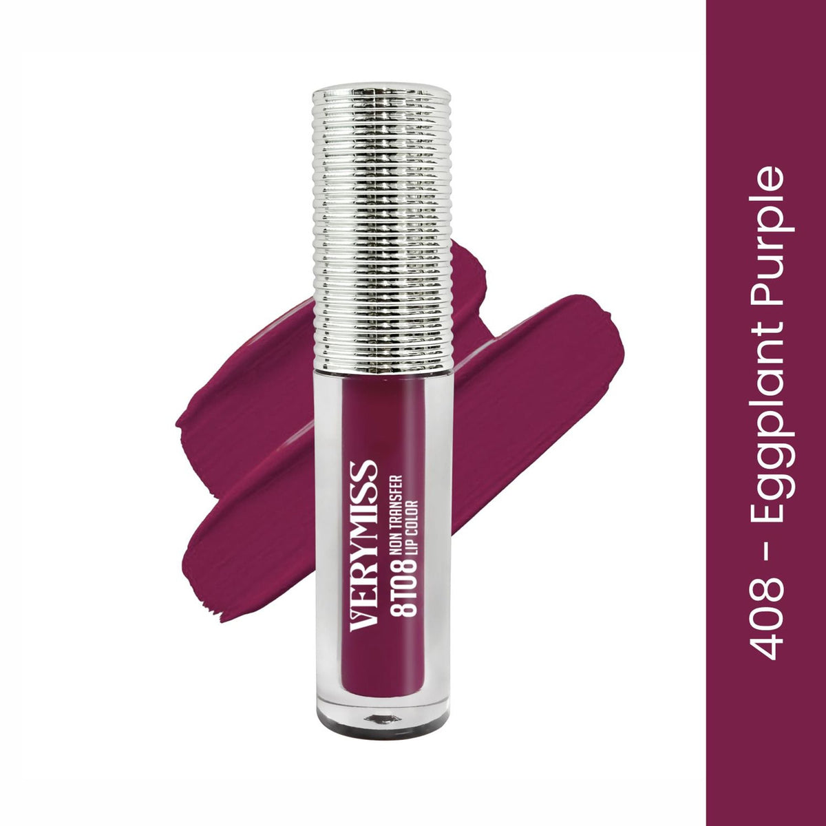 VERYMISS 8 To 8 Non Transfer Lip Color - 408 Eggplant Purple | Grocsy