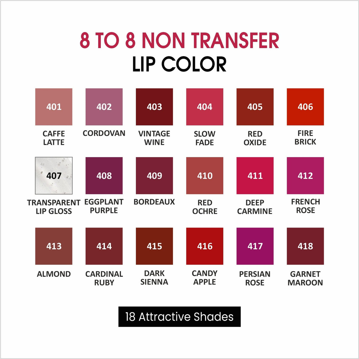 VERYMISS 8 To 8 Non Transfer Lip Color - 415 Dark Sienna | Grocsy