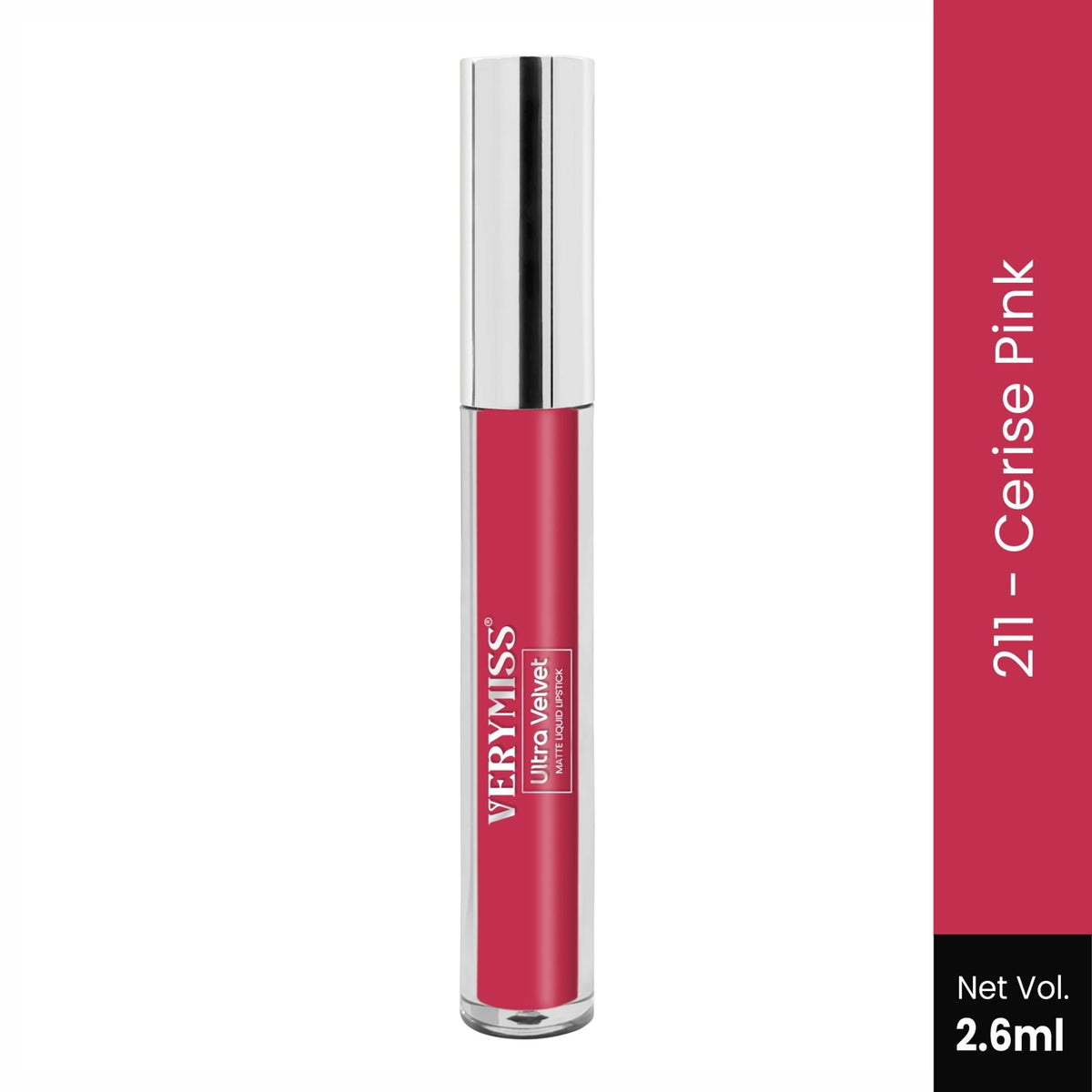 VERYMISS Ultra Velvet Matte Liquid Lipstick - 211 Cerise Pink | Grocsy